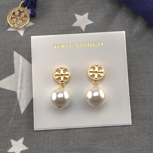Tory Burch Miller Pearl Drop Earrings in Gold (Brand New with Dust Bag) - Picture 3 of 6